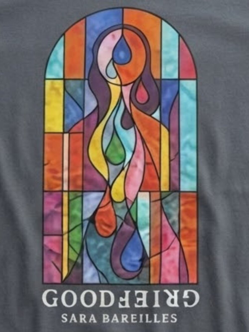 Sara Bareilles Good Grief Tour 2026 Stained Glass Graphic Charcoal T-Shirt S-4XL - Picture 2 of 2